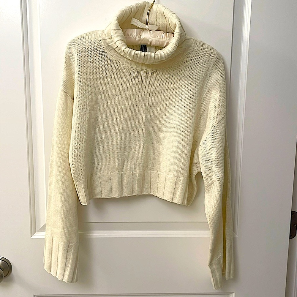 Divided H & M Cowel Neck Crop Sweater/ wide arms/ oversized off shoulder